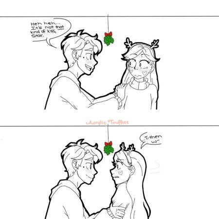 Поцелуй под омелой референс