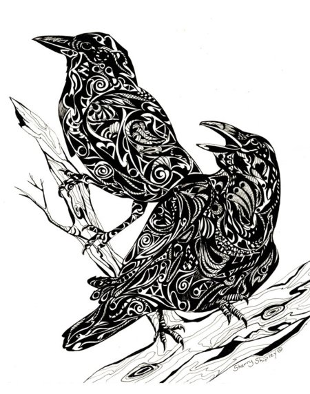 Ворон стилизация