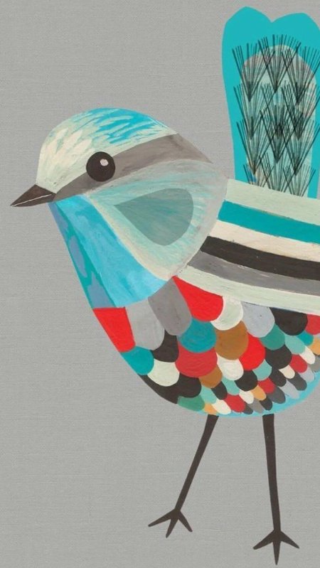 Декоративная птица рисунок