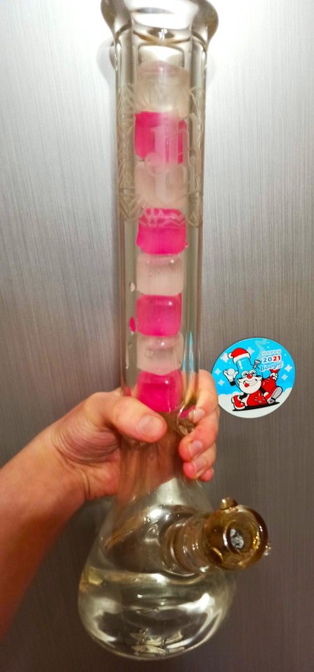 Стеклянный Бонг с отсеком для льда