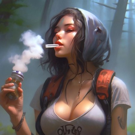 Девушка с сигаретой