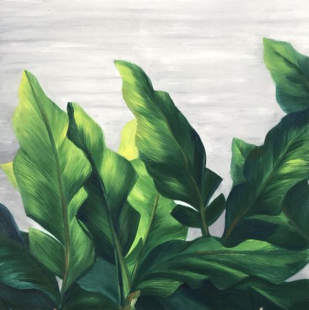 Листья живопись