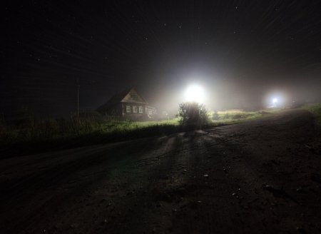 Деревня ночь