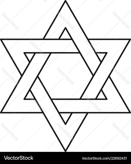 Шестиконечная звезда контур