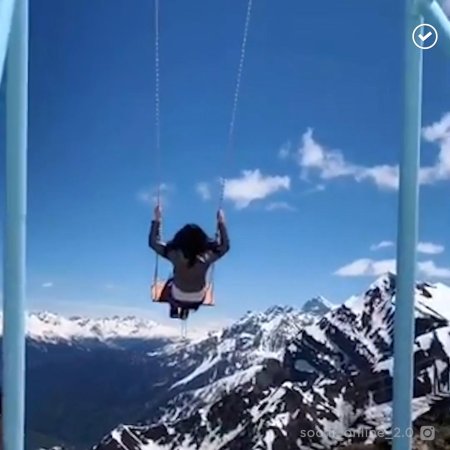 Качели над пропастью в Сочи роза Хутор