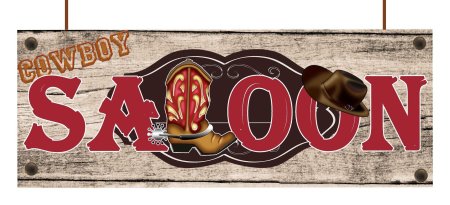 Вывеска Салун дикий Запад