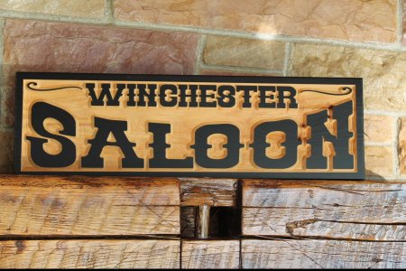 Вывеска Салун дикий Запад