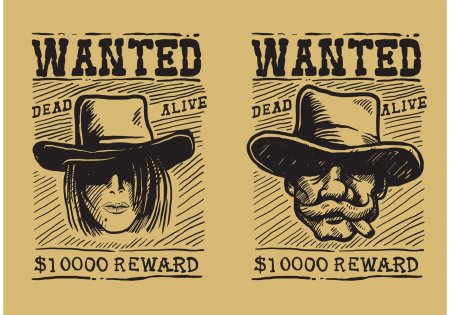 Плакаты в стиле wanted