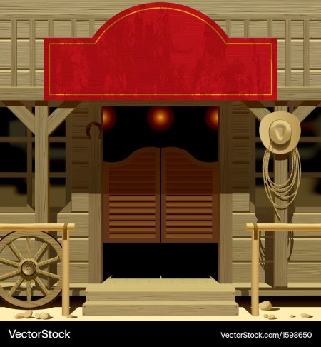 Двери в салуне на диком западе