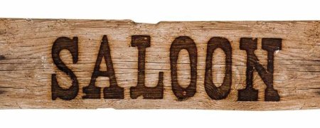 Надпись Салун в стиле вестерн