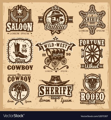 Этикетка в стиле вестерн