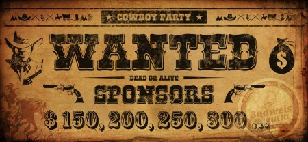 Табличка в стиле вестерн