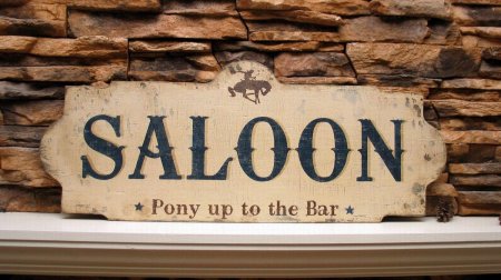 Вывеска Салун дикий Запад