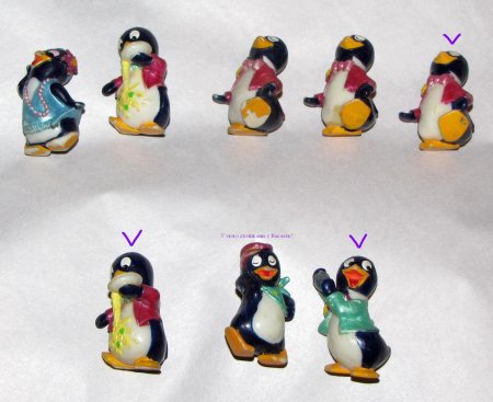 Коллекция пингвинов из Киндер сюрприза