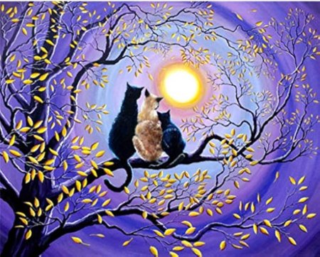 Лунный кот живопись