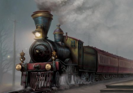 Дизельпанк стимпанк паровоз