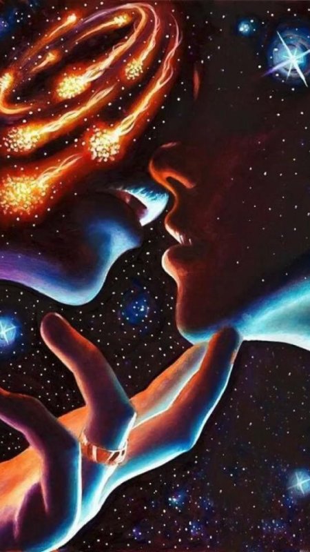 Мужчина и женщина космос