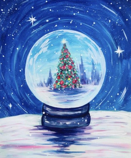 Зимний шар рисунок