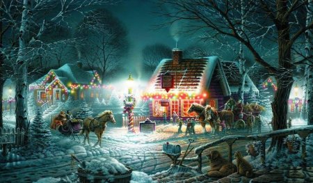 Картины художника Terry Redlin Рождество