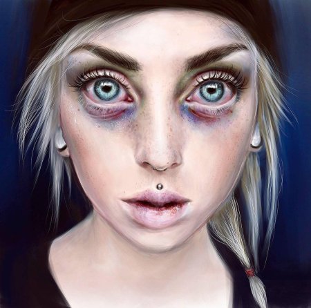 Лицо девушки арт