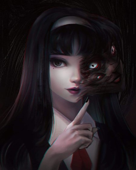 Аниме девочка хоррор