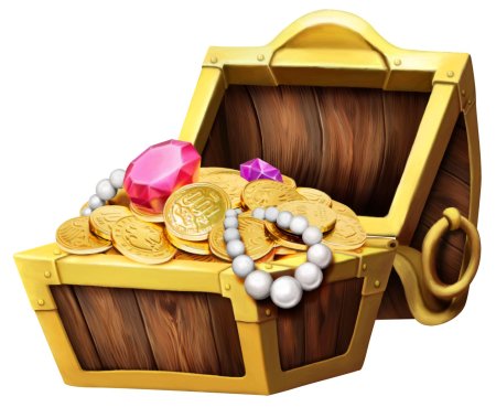 Пиратский сундук с сокровищами