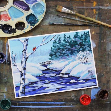 Рисование гуашью