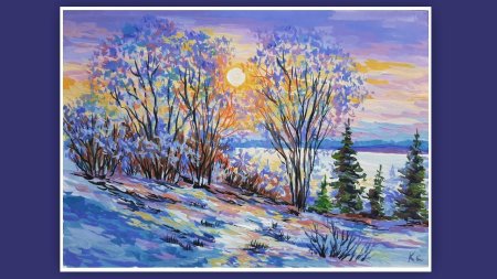 Зима рисунок