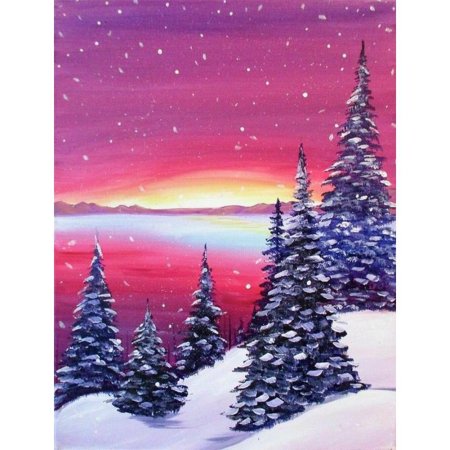 Зима гуашью