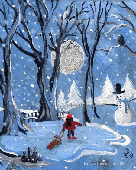 Зимний пейзаж детский