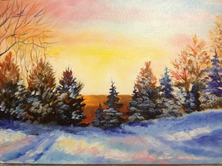 Ольга Базанова зимний пейзаж