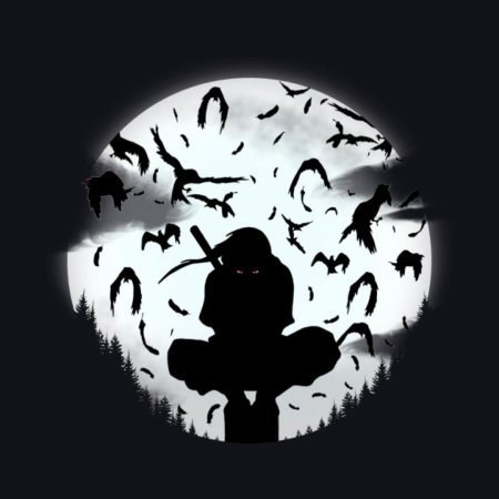 Итачи на фоне Луны