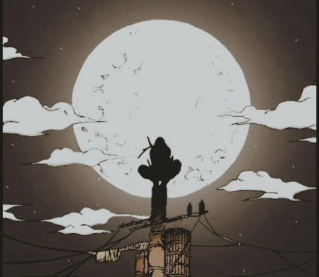 Итачи на столбе обои