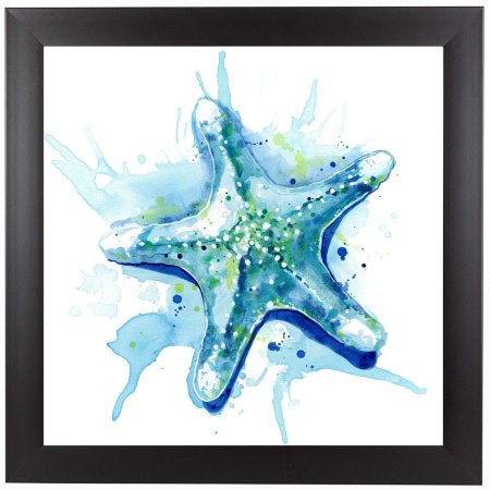 Морская звезда акварель