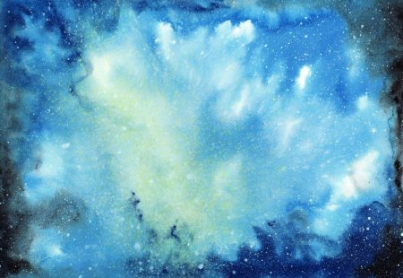 Ночное небо акварелью