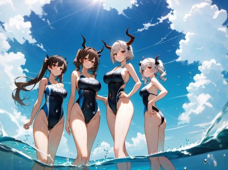 Девушка в купальнике арт