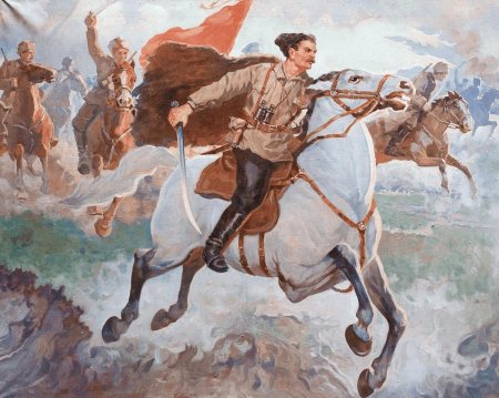 Василий Иванович Чапаев на коне