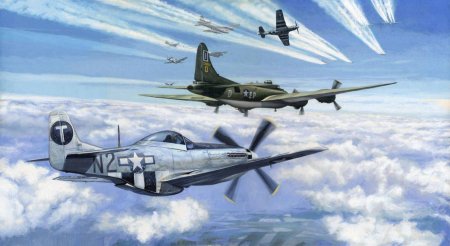 Военные самолеты в картинах по номерам.