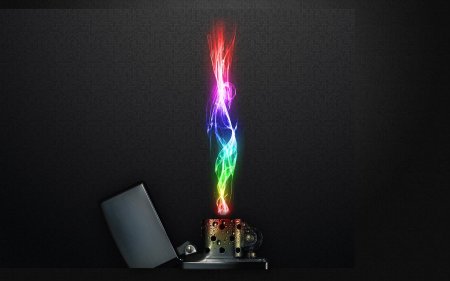 Разноцветный огонь