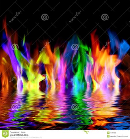 Разноцветный огонь