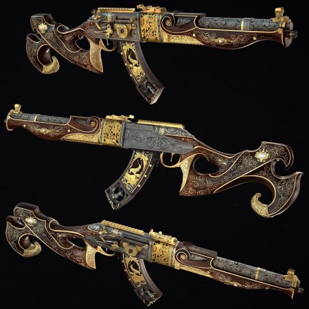 Steampunk оружие АК 47