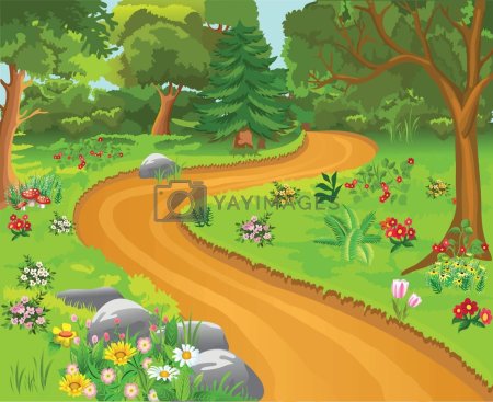 Лесная тропинка из сказки Колобок