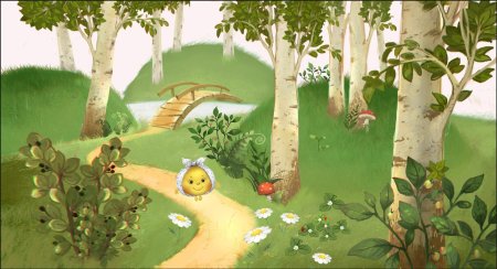 Сказочный лес с тропинкой