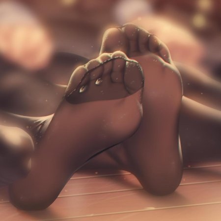 Аниме целует ноги