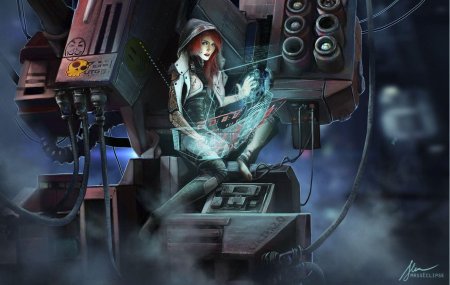 Новый год в стиле киберпанк арт