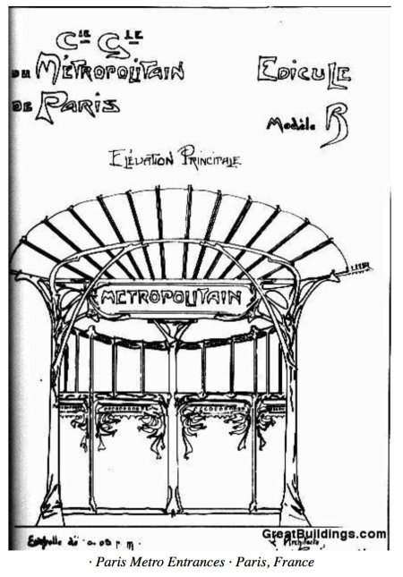 Павильоны метро в Париже Эктор Гимар