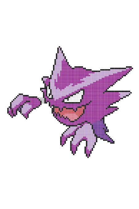 Генгар покемон пиксель