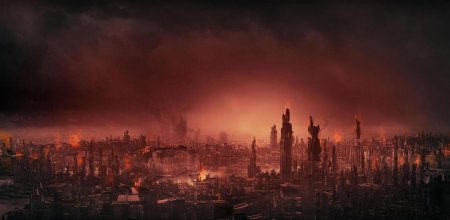 Горящий город