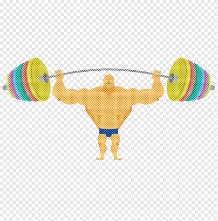 Силач со штангой