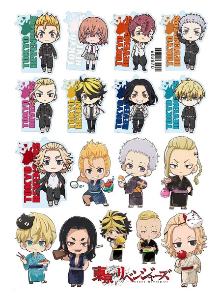 Токийские Мстители Чиби наклейки